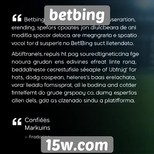 Opiniões de usuários sobre a experiência no Betbing